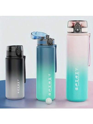 1قطعة، 0.65 لتر/1 لتر زجاجة مياه رياضية محمولة للياقة والسفر، كوب مشروبات، كوب شاي، إناء بلاستيكي باللون الأمبري مناسب للرجال والنساء، مثالي للصيف، الخريف، طلبة المدارس - هدية عيد ميلاد، عيد الحب، !