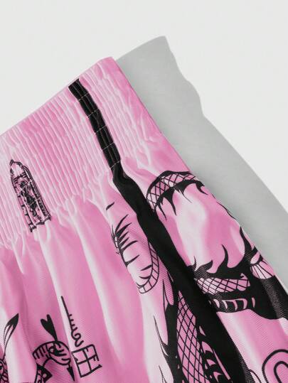 ROMWE MEN شورتات الملاكمة للرجال، موضة الصيف