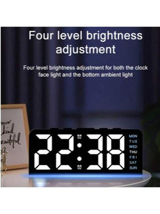 ساعة إنذار LED بطراز رائع مع عرض الوقت والأسبوع، إنذار مزدوج، قابلة للتعديل السطوع - خلفية زرقاء، بلاستيك، تعمل بالطاقة USB، مثالية للنوم، المنزل، المطبخ، مكتب المكتب (لا يشمل المحول/البطارية)، ساعة إنذار غرفة النوم | ساعة إنذار حديثة ديكور المدرسة، هدايا