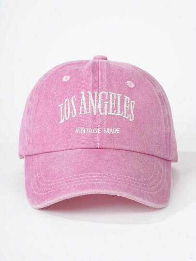 قبعة بيسبول مطرزة بحرف LOSANGELESS، قابلة للتعديل يناسب الجنسين للحماية من الشمس للاستخدام الخارجي، مناسبة للأولاد والبنات والسفر والشاطئ والربيع والخريف