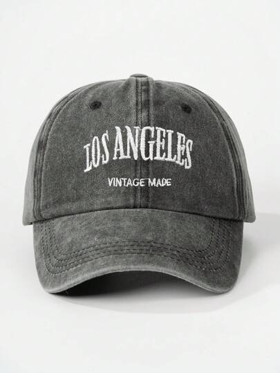 قبعة بيسبول مطرزة بحرف LOSANGELESS، قابلة للتعديل يناسب الجنسين للحماية من الشمس للاستخدام الخارجي، مناسبة للأولاد والبنات والسفر والشاطئ والربيع والخريف