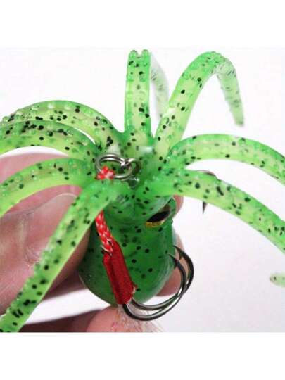 6 قطع من خطاطيف الصيد باشكال أخطبوط ذات أوزان رصاصية وطعوم مزدوجة من الحديد للحبار ، طعوم ناعمة للصيد في مياه البحر من على متن القوارب