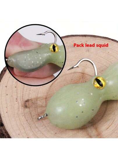 6 قطع من خطاطيف الصيد باشكال أخطبوط ذات أوزان رصاصية وطعوم مزدوجة من الحديد للحبار ، طعوم ناعمة للصيد في مياه البحر من على متن القوارب