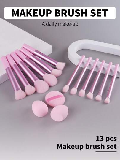 مجموعة فرش مكياج 15 قطعة / 13 قطعة/ 11 قطعة / 8 قطع / 6 قطع تحتوي على فرشاة بودرة، فرشاة احمر الخدود، فرشاة البرايتنر، فرشاة ظلال العيون، فرشاة رموش، بودرة العيون، إسفنجة مكياج مقطعة بزاوية، إسفنجة مكياج دائرية، وسادة بودرة دائرية، وسادة بودرة...