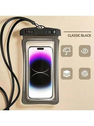 1 قطعة غلاف قاسي مقاوم للماء لسهولة إغلاق الهاتف الخلوي مقاوم للماء، مثالي للتخييم والرحلات والسباحة والشاطئ والأنشطة الخارجية