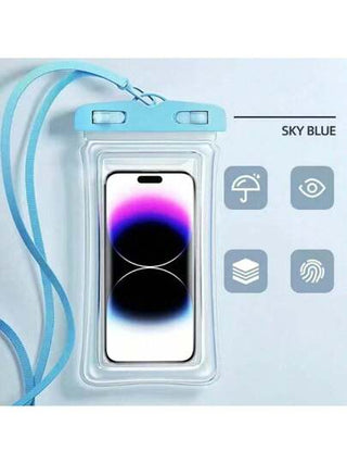 1 قطعة غلاف قاسي مقاوم للماء لسهولة إغلاق الهاتف الخلوي مقاوم للماء، مثالي للتخييم والرحلات والسباحة والشاطئ والأنشطة الخارجية