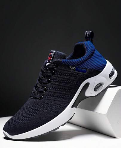 بوت ركض سايبربانك ، متعددة الاستخدامات للياقة البدنية / التنقل / الرياضات الخارجية ، تباين الألوان الأسود والأبيض على الجانب + وسادة هوائية 3 سم ، مادة شبكية ماصة للصدمات ، إطار من البولي يوريثان الحراري ، أربطة مشدودة، أسفل قصير مقاوم للانزلاق بأصبع مستد