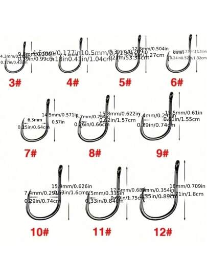 100 خطاف صيد من الفولاذ المقاوم للصدأ في علبة تخزين، بألوان مختلطة، مناسبة للصيد في المياه العذبة والمالحة ، اكسسوارات الصيد | خطافات فولاذية | بنية متينة ، أدوات الصيد