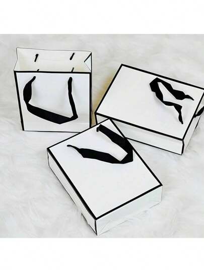 5 قطع أكياس هدايا بيضاء بسيطة، أكياس تسوق، إمدادات للأعمال الصغيرة ، أكياس حفلات، أكياس هدايا للزفاف وأعياد الميلاد، أكياس محمولة للأشغال اليدوية، تفضيلات الحفلات، ديكور أعياد الميلاد، ديكور هدايا الحفلات، ديكور الزفاف، لوازم الحفلات