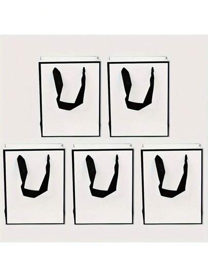 5 قطع أكياس هدايا بيضاء بسيطة، أكياس تسوق، إمدادات للأعمال الصغيرة ، أكياس حفلات، أكياس هدايا للزفاف وأعياد الميلاد، أكياس محمولة للأشغال اليدوية، تفضيلات الحفلات، ديكور أعياد الميلاد، ديكور هدايا الحفلات، ديكور الزفاف، لوازم الحفلات