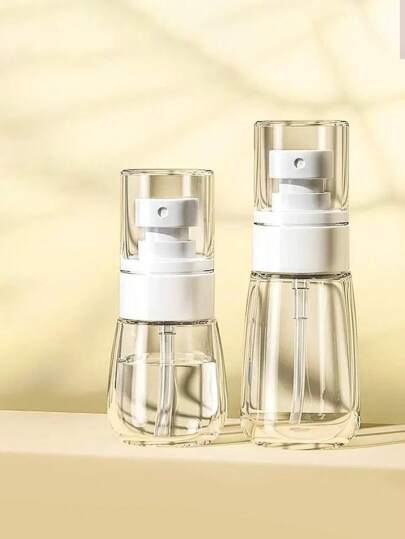 2 قطعة زجاجات رش محمولة قابلة للتعبئة 1 أونصة 2 أونصة 30 مل / 60 مل / 100 مل مانعة للتسرب ضابط الرذاذ بلاستيك شفاف قابلة لإعادة التعبئة لرش العطور والمرطبات للوجه والشعر السفر