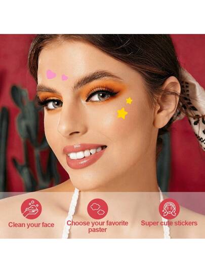 1400 قطعة من بقع الجهد بشكل نجمي (7 ألوان)، غطاء للوجه، عزز جاذبيتك، احتفالات متعددة، خالي من العطور، بدون بارابين، للبالغين، مناسب لجميع أنواع البشرة، بدون عطور، بدون مكونات