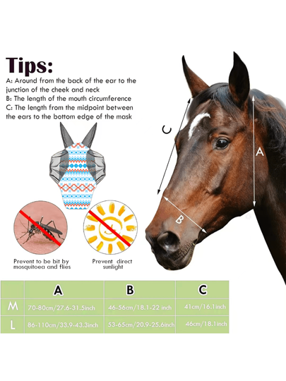 قناع وجه مطبوع برسوم الخيل ناعم ومطاطي، واقي من الأشعة فوق البنفسجية قابل للتنفس، لطيف على البشرة، بنمط زهري أزرق وأبيض