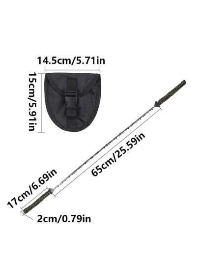 1 منشار يدوي محمول صغير للاستخدام في الهواء الطلق مزود بسلسلة من الصلب مع حبل للمعسكرات والنزهات والحالات الطارئة لقطع الخشب، اكسسوارات التخييم