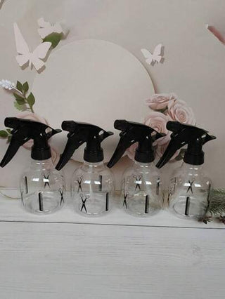 زجاجة رش للشعر سعة 250 مل، قاطعة شعر صغيرة بخاخ مياه للحلاقة، بخاخ صغير شفاف يعمل باليد