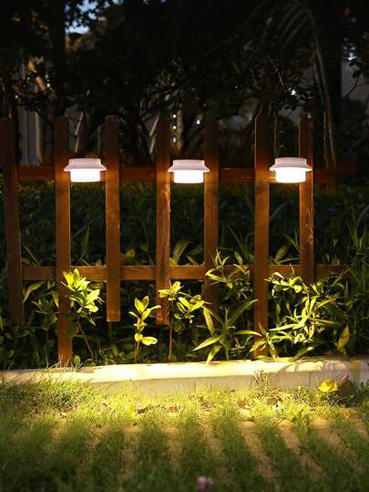 1 قطعة ضوء LED يعمل بالطاقة الشمسية للسياج، 3 LED مقاوم للماء لإنارة حائطيّة خارجية، ضوء سياج، ضوء أжелоб شمسي للحديقة والممرات والمزارع وديكورات الإضاءة