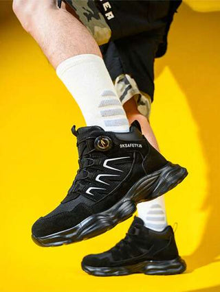 بوت أمان ذات رقبة عالية جديدة ، بوت عمل خفيفة الوزن بطرف من الصلب ، بوت حماية مضادة للسحق والثقب للرجال والنساء ، مضادة للمياه ، مضادة للانزلاق ، مقاومة للتآكل ، بوت أمان للصناعة والبناء