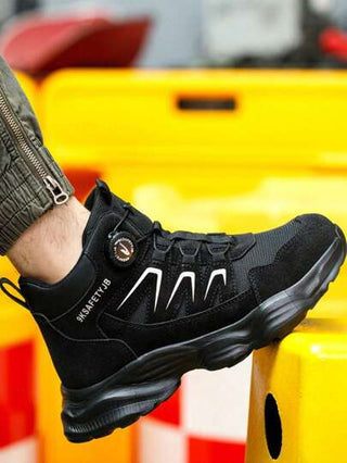 بوت أمان ذات رقبة عالية جديدة ، بوت عمل خفيفة الوزن بطرف من الصلب ، بوت حماية مضادة للسحق والثقب للرجال والنساء ، مضادة للمياه ، مضادة للانزلاق ، مقاومة للتآكل ، بوت أمان للصناعة والبناء