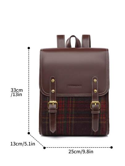 LECEY حقيبة ظهر كاجوال كبيرة السعة ذات طراز شارع عتيق للنساء لأغراض الفراغ والمدرسة والخارج، بلون بني