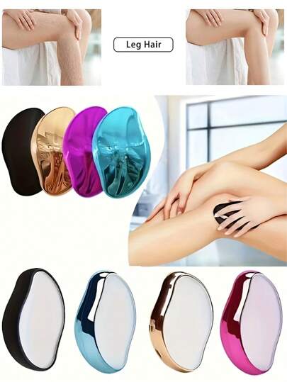 قطعة واحدة من أداة إزالة الشعر الآمنة الملونة عشوائيًا للرجال والنساء، محمولة وخفيفة لإزالة الشعر برفق، تقشير لطيف، أداة إزالة الشعر، قابلة لإعادة الاستخدام، مناسبة للساقين والذراعين والظهر والجسم