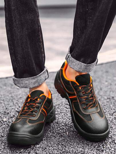 أحذية أمان للرجال, مقاومة للثقب, طرف حذاء من الصلب مضاد للصدمات, خفيفة الوزن وقابلة للتنفس, أحذية أمان واقية للمواقع الإنشائية