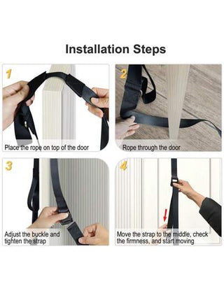 قطعة واحدة من أشرطة المقاومة المحمولة - معدات تمرين منزلي مدمج للساقين والأرداف والصلابة، إكسسوارات رياضية (أسود)