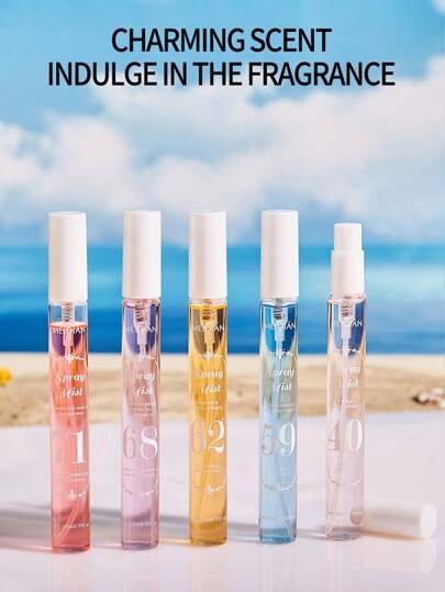 5 قطع عطر نسائي رقيق بحجم 10 مل ذو رائحة شاطئية، معطر هواء طويل الأمد، معطر محمول لعادة رائحة الغرف والخزائن والحمامات، أساسيات السفر الصيفي، هدايا عيد الأم/الحب، أساسيات حفل التخرج والزفاف