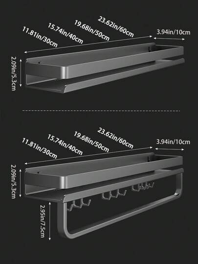 زوج اثنان من رفوف المطبخ المنظم للتوابل (طبقتين)، مع خطاطيف وأسياخ، سعة كبيرة وهيكل معدني، رف تخزين متعدد الوظائف للمنزل ، رفوف معلقة على الحائط - سهلة التركيب ، تخزين منظم ، سهل الوصول إليه