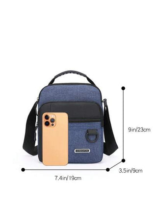 حقيبة كتف رجالية جديدة الموضة متعددة الأزرار من قماش أكسفورد، حقيبة هاتف محمول، حقيبة كروس بودي، حقيبة ظهر بشكل عصري من قماش