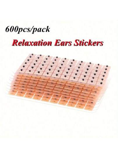 1 شنطة (600/1200 قطعة) طقم ملصقات نقاط الإبر لأذن الوخز، ملصقات للأذن، رقع الإبر، ملصقات تدليك الأذن، تهدئ الآلام وعدم الراحة، تحفز الدورة الدموية، تحفز الشفاء الذاتي