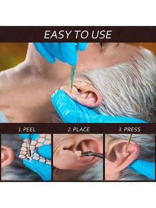 1 شنطة (600/1200 قطعة) طقم ملصقات نقاط الإبر لأذن الوخز، ملصقات للأذن، رقع الإبر، ملصقات تدليك الأذن، تهدئ الآلام وعدم الراحة، تحفز الدورة الدموية، تحفز الشفاء الذاتي