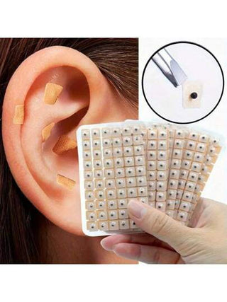 1 شنطة (600/1200 قطعة) طقم ملصقات نقاط الإبر لأذن الوخز، ملصقات للأذن، رقع الإبر، ملصقات تدليك الأذن، تهدئ الآلام وعدم الراحة، تحفز الدورة الدموية، تحفز الشفاء الذاتي