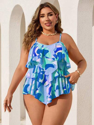 Swim Lushoire خزار متعدد الألوان بطبعة هندسية كاجوال، أنثوي، مقاس كبير لنساء