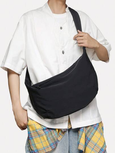 حقيبة كتف عالية الجودة، خفيفة الوزن وبسيطة، مثالية للطلاب والمسافرين. هذه الحقيبة الواسعة مصممة للرجال. حقيبة مدرسية للكلية