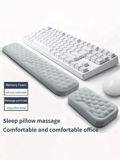 1 قطعة/مجموعة دعم معصم مكتب إرجونومي - مصمم بطريقة إرجونومية ، ناعم وراحة عالية ، وسادة الفأرة - مناسبة لمكاتب الكمبيوتر ولوازم المكتب - دعم للكوع مريح للألعاب والمكتب، مناسبة للراحة أثناء العمل