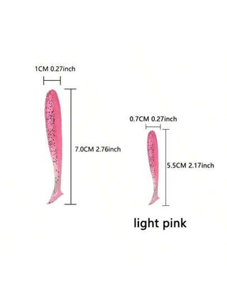 100 قطعة طُعم طري بذيل على شكل T للصيد في المياه المالحة والعذبة وصيد السمك, طعوم صيد مصممة بواقعية للمحاكاة