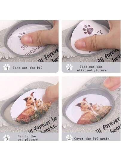 حجر تذكاري لقطة ملاك مصنوع من الراتنج - هدية فقدان الأليف مصنوعة يدويًا مع لوحة اسم شخصية ، تذكار قبر جداري مؤثر في الحديقة تكريمًا للقطط المحبوبة المتوفية