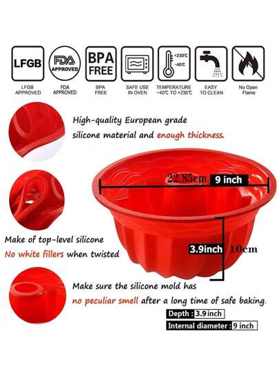 SHEIN قالب سيليكون بشكل اليقطين لخبز الكيك DIY قطعة واحدة