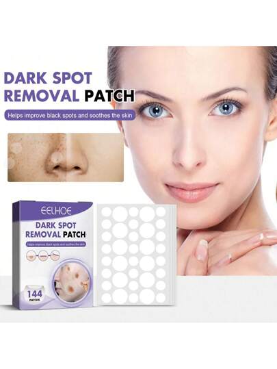 ملصقات إزالة البقع الداكنة للوجه - معالجة مُنِيرة تقلل من التصبغ والبقع العمرية والتصبغ الزائد، رعاية مرطبة للبشرة 144 قطعة/صندوق