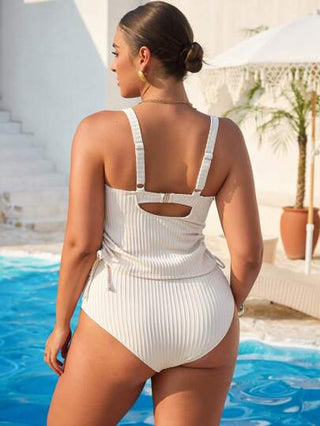 Swim Vcay بيكيني طقم قميص كامي أبيض ذو ملمس جذاب على الطراز الأوروبي والأمريكي، بدلة سباحة مقاسات كبيرة الحجم