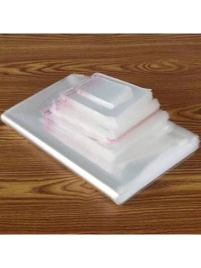 100 قطعة من أكياس التغليف الشفافة من الأوبي بي ، لتعبئة الكتب والديكورات والقرطاسية والهدايا والخضروات في السوبرماركت والبطاقات ، غير منفذة للغبار ومقاومة للرطوبة