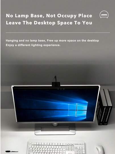 Wisciton شريط إضاءة لشاشة الكمبيوتر بمقاس 33/50 سم، شريط إضاءة شاشة بتحكم لمسي قابل للتعتيم والتوقيت، مناسب للمكتب والمنزل والألعاب، إنارة الحماية للعين بتثبيت على الشاشة