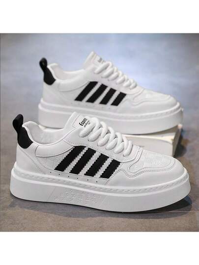 أحذية رياضية كاجوال سميكة الأرضية للرجال، مانعة للانزلاق، مقاومة للتآكل، زيادة الارتفاع، تصميم متميز