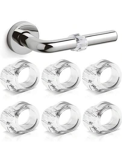 أثاث مكتبي 6 قطع طقم حماية مقبض الباب :حلقة صامتة من المطاط، جهاز مانع الاصطدام، موقف الباب المضاد للاصطدام