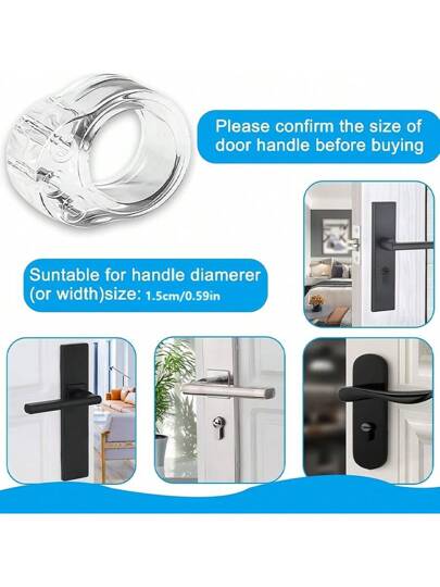 أثاث مكتبي 6 قطع طقم حماية مقبض الباب :حلقة صامتة من المطاط، جهاز مانع الاصطدام، موقف الباب المضاد للاصطدام