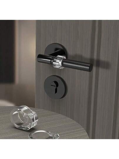 أثاث مكتبي 6 قطع طقم حماية مقبض الباب :حلقة صامتة من المطاط، جهاز مانع الاصطدام، موقف الباب المضاد للاصطدام