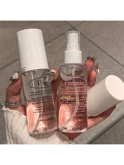 قطعة واحدة/75مل/2.5 أونصة سائل رذاذ عطري للقماش، متوفر ب- 3 روائح، رائحة الخوخ + تصميم بسيط، عطر طويل الأمد، مناسب للمنزل والغرفة والخزانة والأحذية والحمام، هدية للعطلات وعيد الميلاد والتخرج، محمول