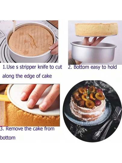 قالب الكيك القابل للتحرك من سبيكة الألومنيوم المؤكسد، قالب كيك شيفون