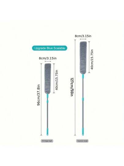 مسح الغبار رمادي اللون قطعة واحدة، من ألياف ناعمة جدا، قابل للتمديد والانحناء والغسيل، مناسب للغبار الجاف والرطب لأثاث المنزل كالسرير والكنب والحمام والمرحاض