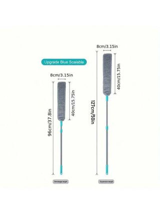 مسح الغبار رمادي اللون قطعة واحدة، من ألياف ناعمة جدا، قابل للتمديد والانحناء والغسيل، مناسب للغبار الجاف والرطب لأثاث المنزل كالسرير والكنب والحمام والمرحاض